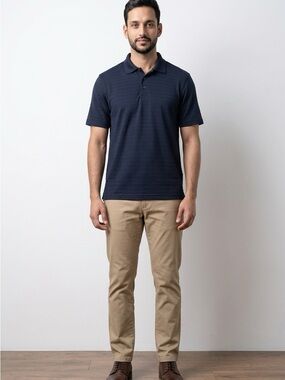 croft & barrow Navy Short-Sleeve Polo